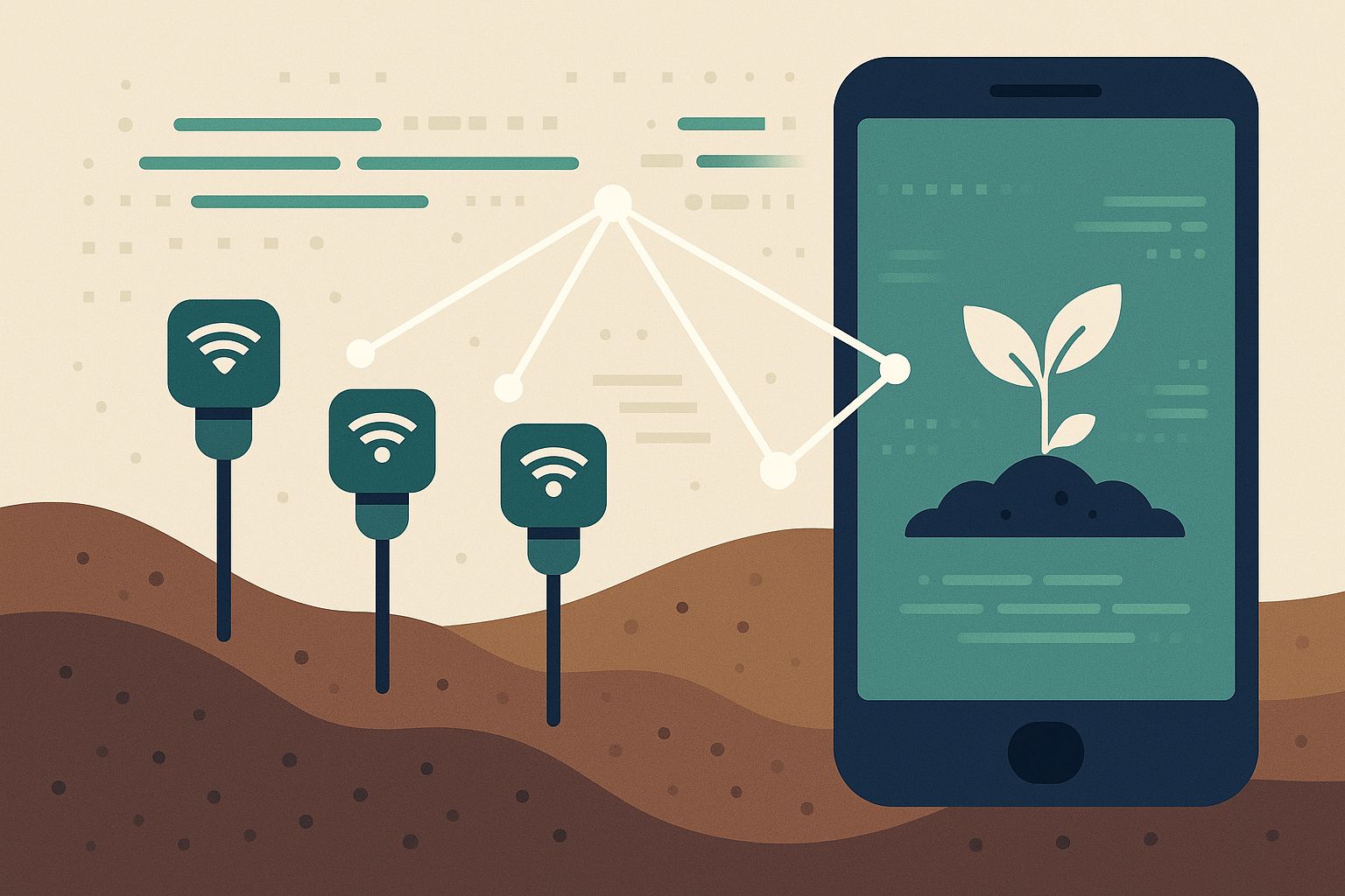 Ilustração de monitoramento IoT